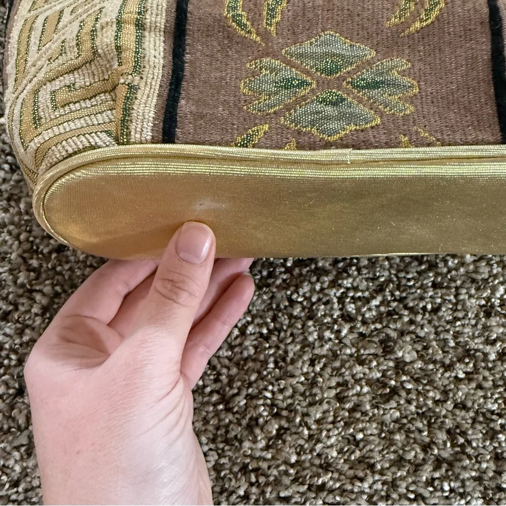 Tapestry Purse Tote Bag Gold Handles Southwest Boho Geometric Made‎ in Korea